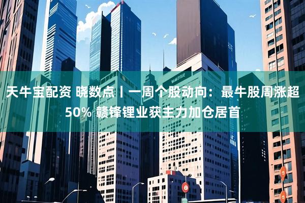 天牛宝配资 晓数点丨一周个股动向：最牛股周涨超50% 赣锋锂业获主力加仓居首