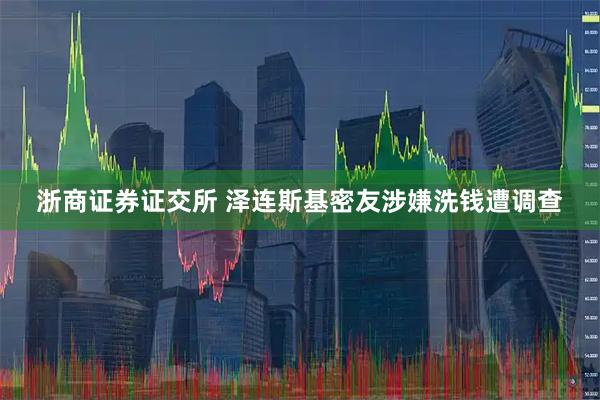 浙商证券证交所 泽连斯基密友涉嫌洗钱遭调查