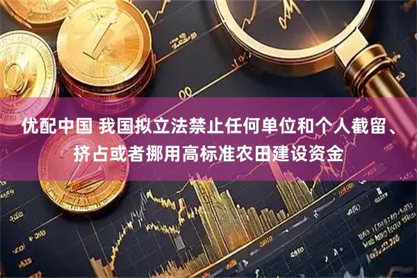 优配中国 我国拟立法禁止任何单位和个人截留、挤占或者挪用高标准农田建设资金
